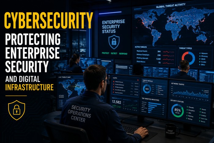Cybersecurity protecting enterprise security and digital infrastructure