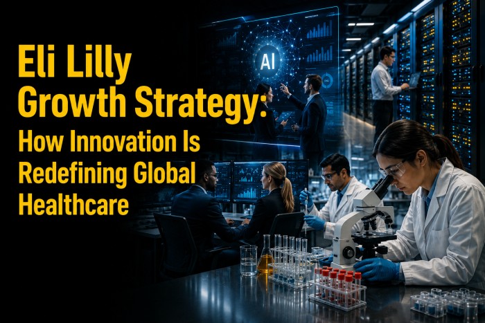 Eli Lilly Growth Strategy driving pharmaceutical innovation in a modern research laboratory