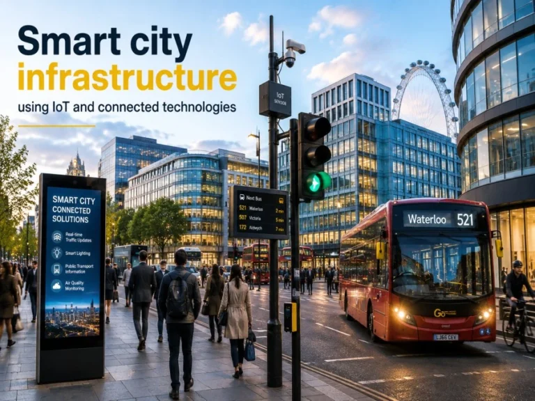 Smart city infrastructure using IoT and connected technologies